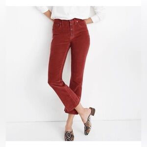 Madewell Cali-demi Boot Corduroys in Rust